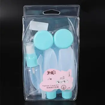 

7pcs/set Travel Set Cosmetic Container Bottle Plastic Empty Eyeshadow Makeup Pot Perfume Spray Bottles in Cosmetic Bags