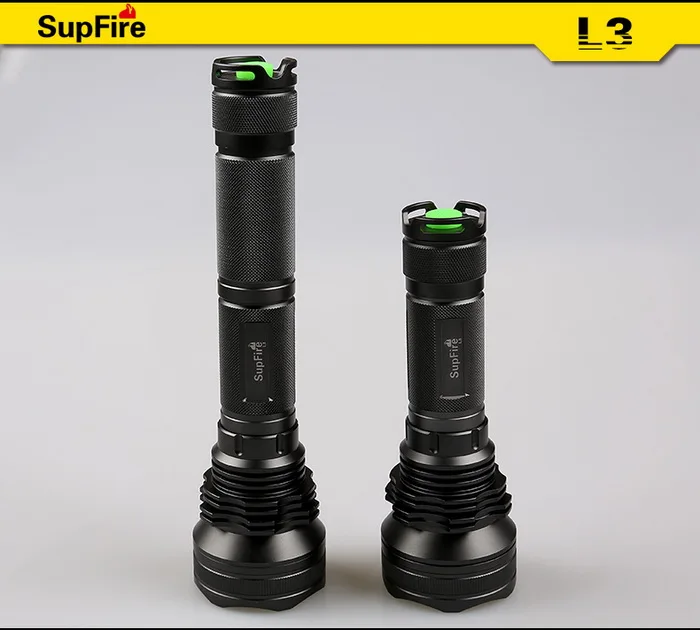 SupFire L3 10 W Cree XM-L2 T6 светодиодный фонарик переменной Длина факел прожектор для самообороны 18650 или 26650 Батарея