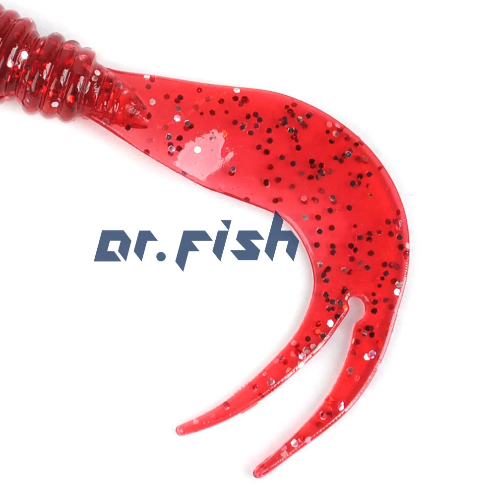 Dr.Fish рыболовная мягкая пластиковая наживка для ловли окуня 8 грубовых двойных