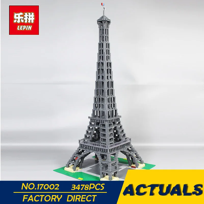 

LEPIN 17002 3478pcs City Street The Eiffel Tower Model Building Assembling Brick Toys Compatible 10181