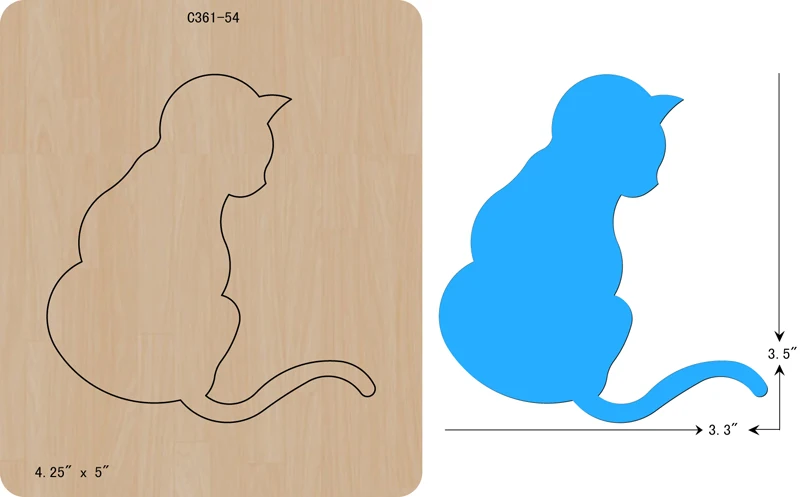 

New cat Wooden die Scrapbooking C-361-54 Cutting Dies