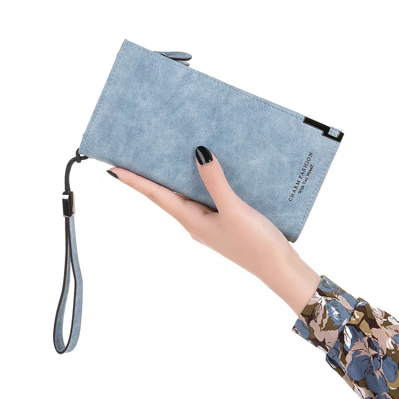 

XAX Famous Brand Luxury Wallets Women Long Leather Wallet Female Clutch Purse Women Wallet Ladies Fashion scrub Wallets 180