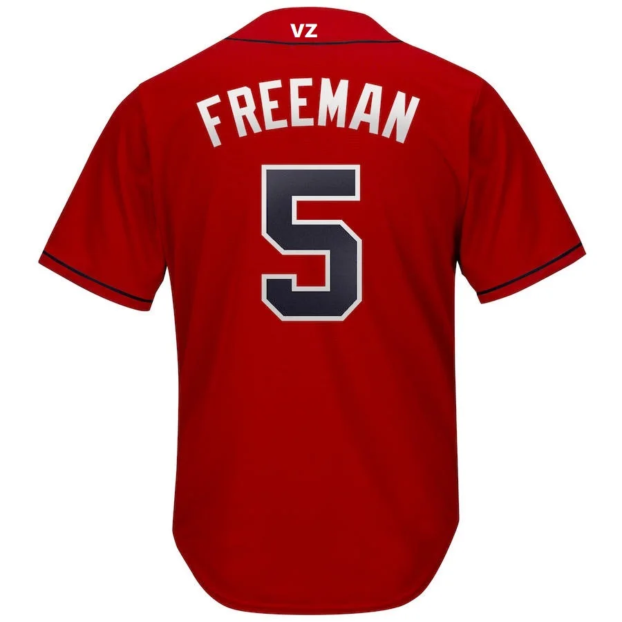 

2019 New Men's Freddie Freeman Custom Atlanta Cool Jersey Usa Baseball shirt Stitch Name And Number