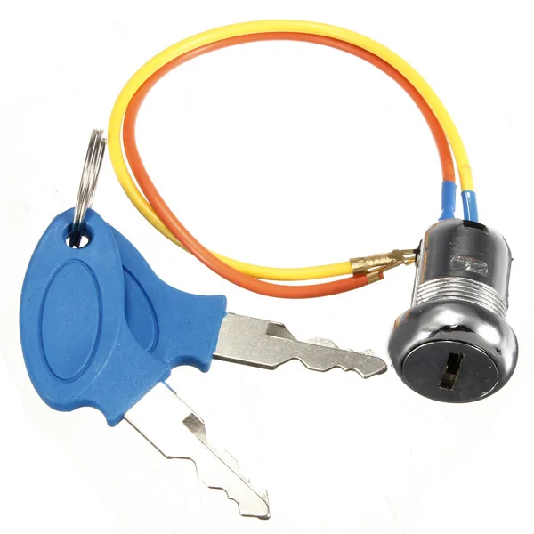HIAORS 2 Wire Ignition Key Switch Lock with 2 Keys On-Off Lock 2 Position for Electrical Scooter Moped Mobility Motorcycle Go Kart
