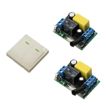 

AC220V Light Lamp LED Remote Control ON OFF System Wall Pannel Remote Control Transmitter Wiring Learning Code 315/433mhz