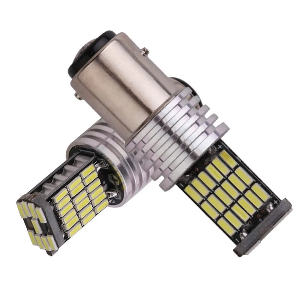 Canbus LED 1156 BA15S 1157 BAY15D 7440 7443 T16 W16W T15 45 Led Bulb White Yellow Red ERROR Free for Backup Lamp Reverse Light (5)