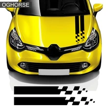 Racing Sport Car Hood Sticker Trunk Bonnet Vinyl Graphics Decal For Renault Clio RS Campus Megane 2 3 Twingo Sandero Accessories