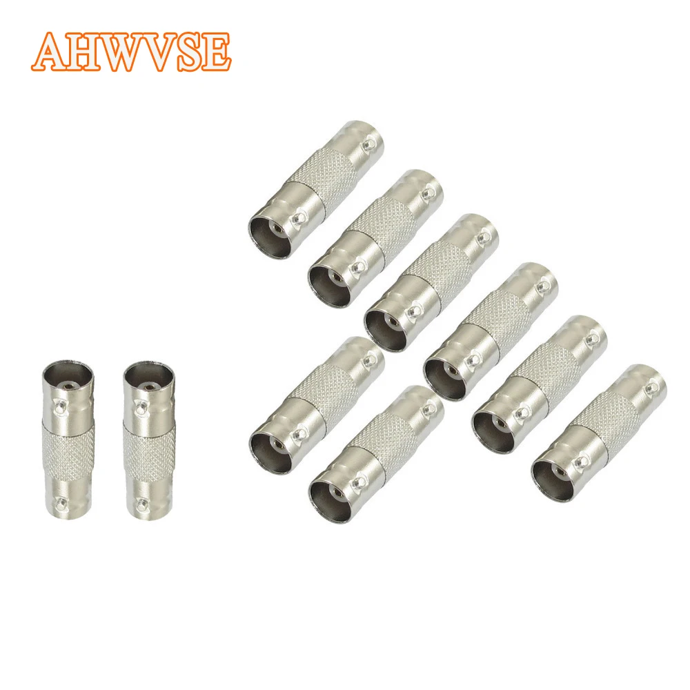 

100Pcs/lot BNC Female to Female Inline Coupler Coax BNC Connector Extender for cctv camera Security video surveillance system