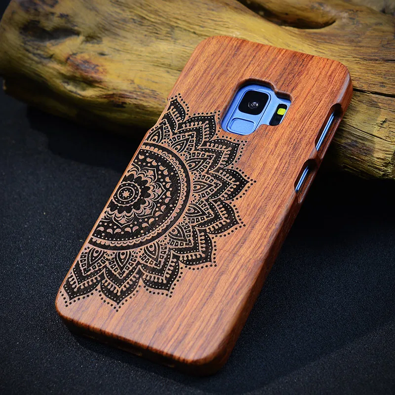 Винтажные деревянные чехлы для телефонов Samsung Galaxy S8 S9 Plus Real Ganesha деревянный чехол