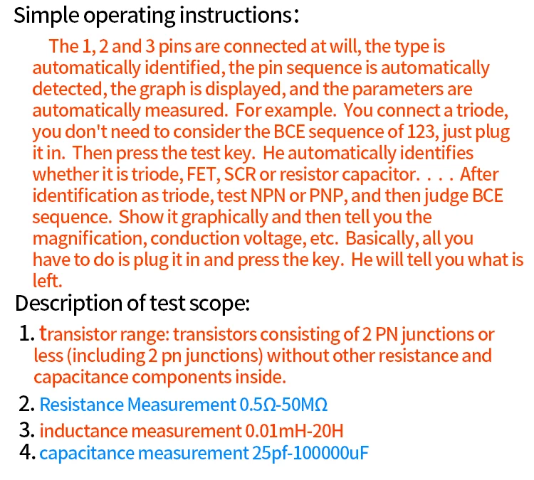 Color Screen Display Digital Resistance Inductance Capacitance Meter Multi functional M328 Transistor Tester