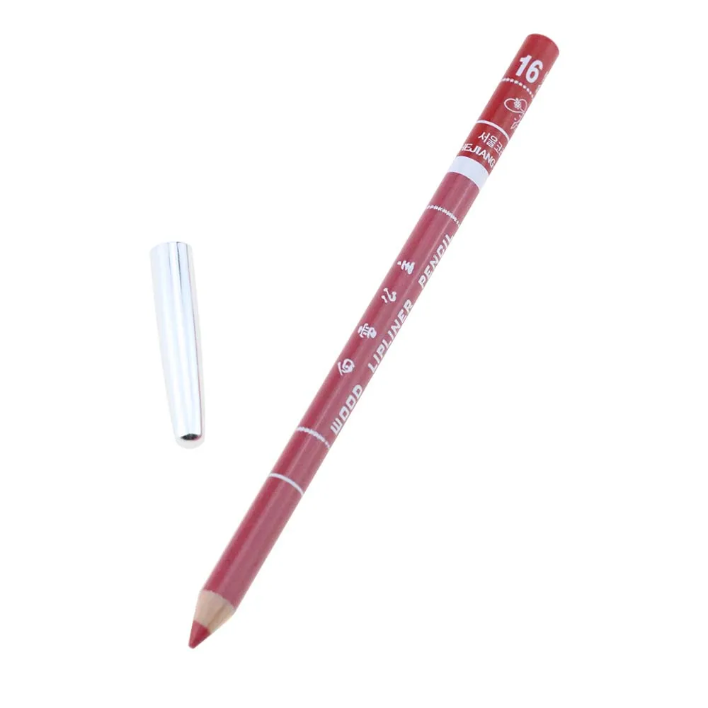 Профессиональный Многофункциональный Карандаш для губ стойкий водонепроницаемый карандаш для бровей косметический макияж красочная подводка для глаз - Цвет: 16