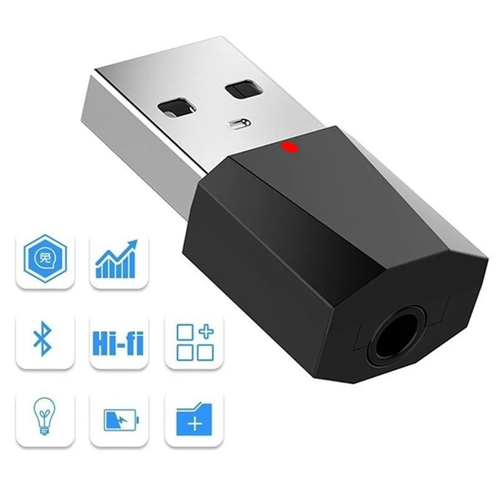 Портативный 3,5 мм Беспроводной USB Bluetooth аудио приемник адаптер домашний автомобильный стерео музыкальный Aux адаптер
