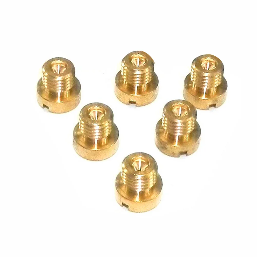 

6 Pieces M6 Thread 6mm Motorcycle Main Jet Kit for DellOrto Carb Carburetor Injector Nozzle