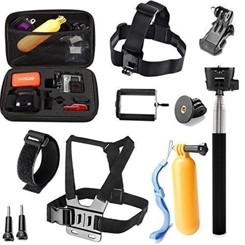 

10 in 1 Accessories Kit for Gopro HERO 2018 Hero 6 Hero5 Session Hero 5 4 3+ 3 2 and HD Hero Original Cameras