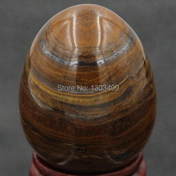 34x44MM Natural Gemstone Iron Tiger Eye Sphere Egg Healing Reiki Crafts Stone Massage Finger Exercise | Дом и сад