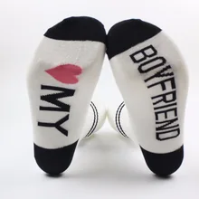 IF YOU CAN READ THIS men and women English letters cotton socks in tube socks women Sexy I Love You My BoyFriend Kiss Me with this kiss