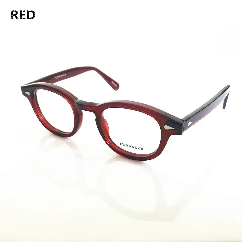 Red Large 3 размера, большие, средние, маленькие, винтажные, овальные оправы для очков, полная оправа, для мужчин и женщин, унисекс, очки для близорукости, Rx able, высокое качество - Цвет оправы: Red Large
