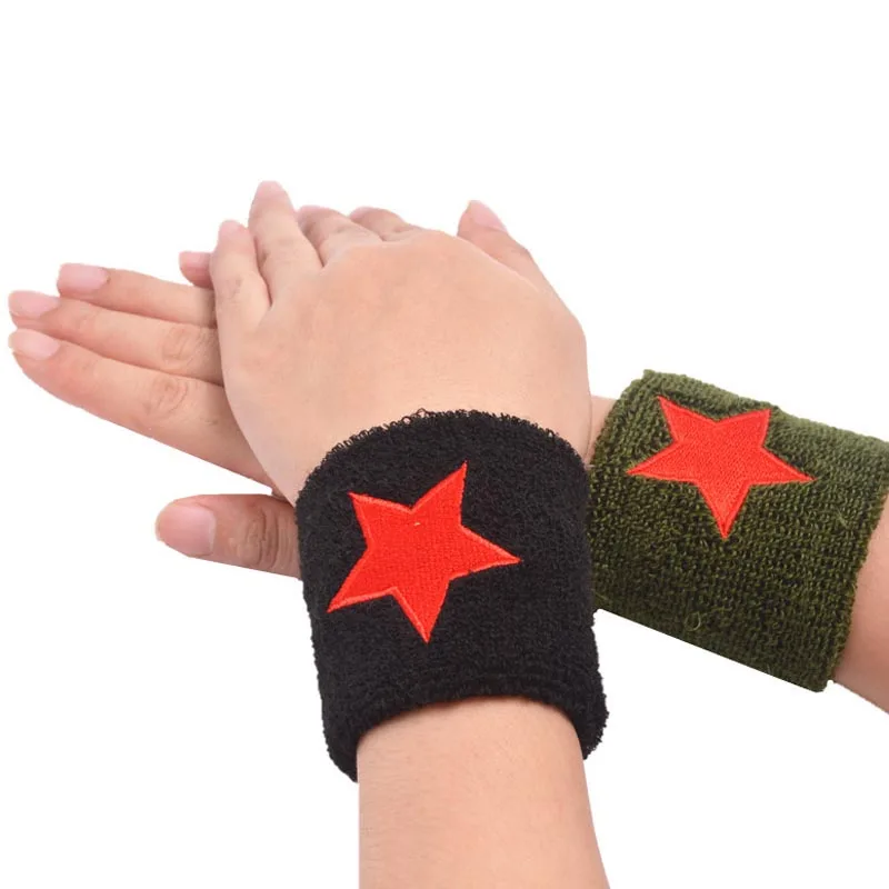 Новая мода Одежда Аксессуары Красная звезда хлопок теплые руки протектор Sweatband унисекс защита для запястья теплые руки LB