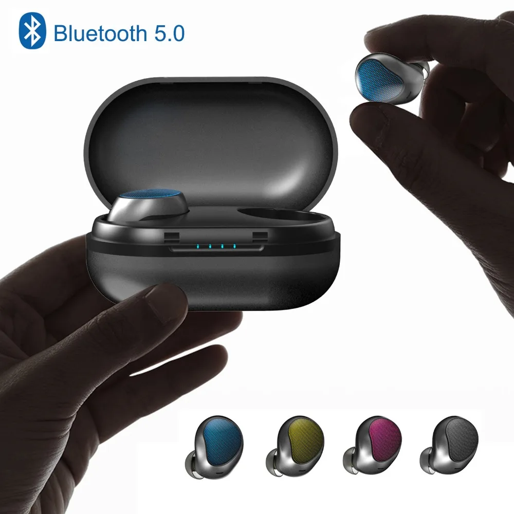 

Tonbux Tws-t10 Bluetooth 5.0 Earphone Wireless Hi-fi Music TWS Earphone In-Ear Stereo Sports Earphones For Phone With Charge Box