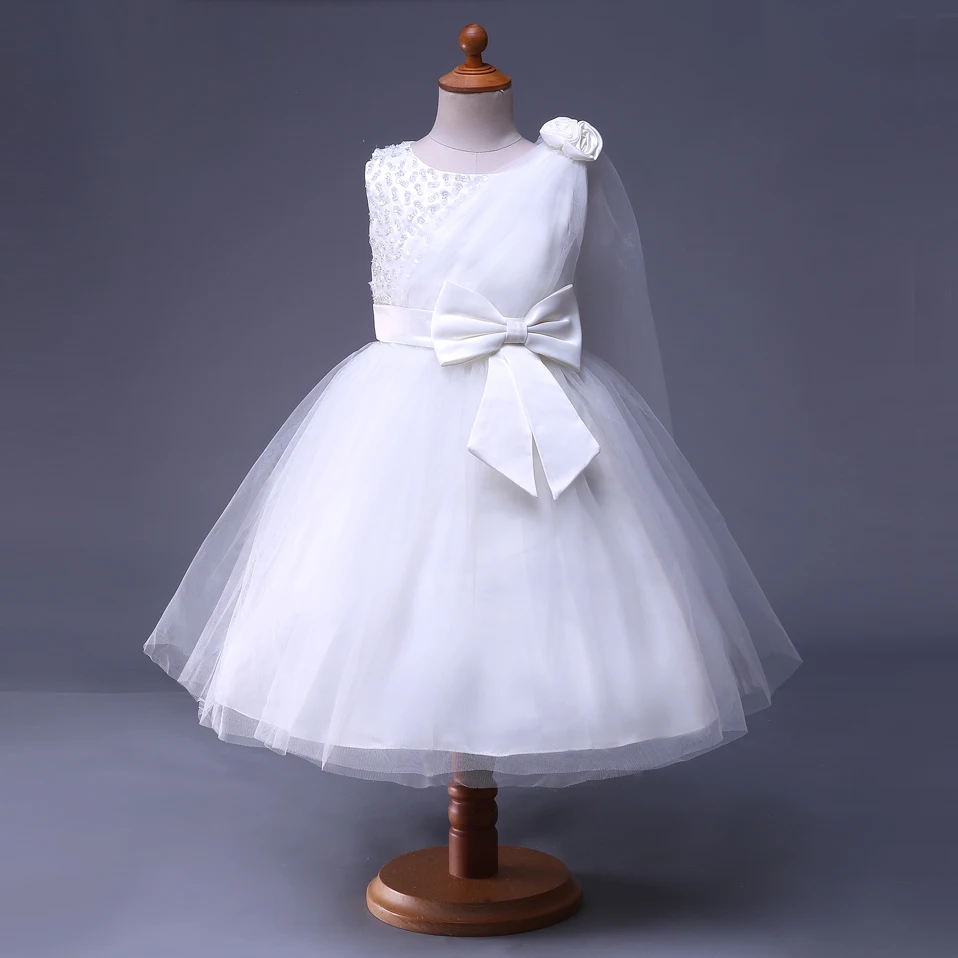 

Cutestyles White Cute Girl Dresses Lace Dress Girls With White Bow Baby Girl Dresses GD40409-1W