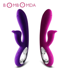 Silicone Dildo Vibrator Female Rabbit G Spot Massage Clitoris Stimulation Heating Wibrator Powerful Vibrators Sex Toys For Women
