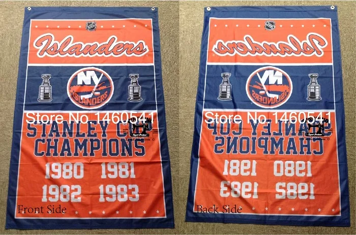 New York Islanders Stanley Cup Champions Flag 3ft x 5ft Polyester NHL