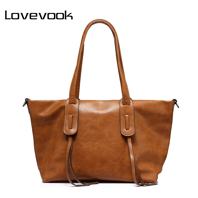 LOVEVOOK brand fashion women handbag large capacity casual tote bag wide shoulder strap ...