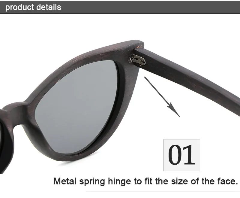 big cat eye sunglasses Brand Design Fashion Cat Eye Polarized Sunglasses Wood Sun Glasses Female Eyewear Blue Sunglasses case Gafas de sol fashion sunglasses