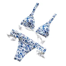 MUQGEW, бразильский летний купальный костюм, микро бикини, женский сексуальный бикини, набор, принт, купальник, пуш-ап, Мягкий купальник#17