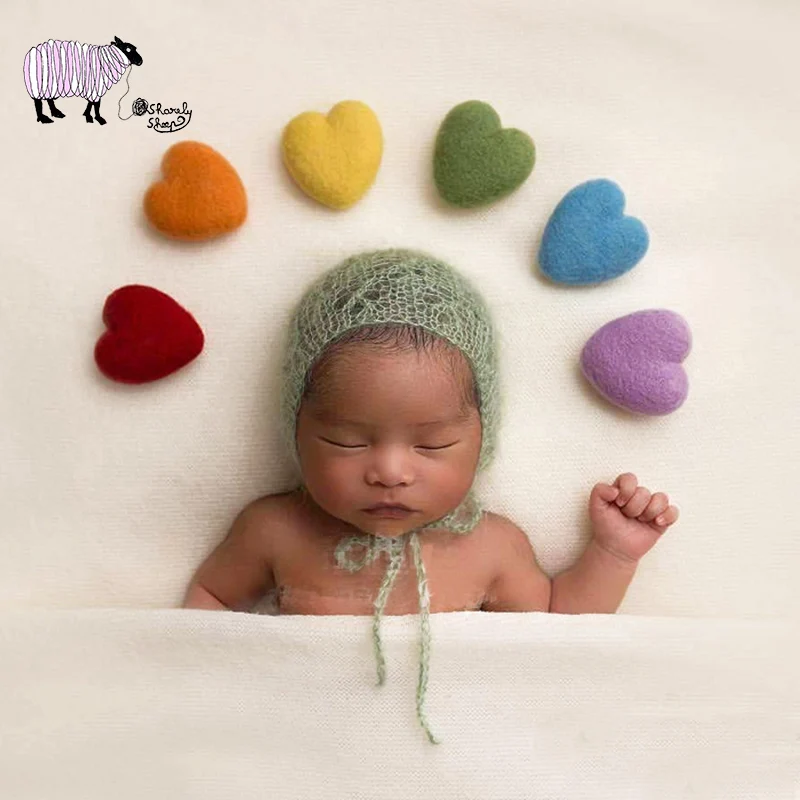 Wool Felt Heart in Dark Blue.Felt Heart Prop.Newborn Prop Blue Heart.Baby Photography Prop.Felt Hearts.Valentine Felt Heart,Small Heart Prop