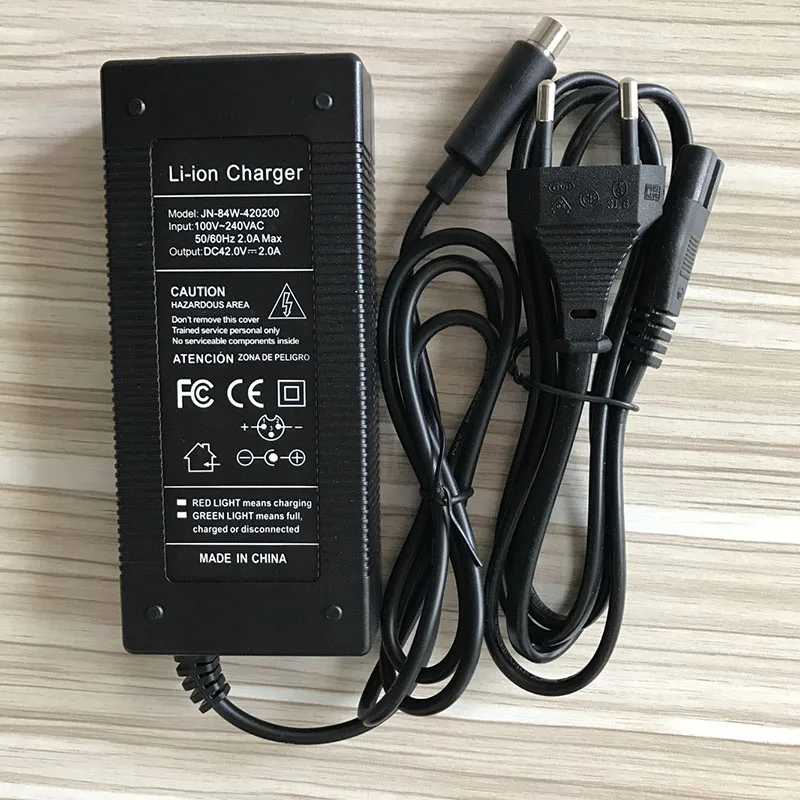 Зарядное устройство 42 в 2 а для электрического скутера Xiaomi Mijia M365|plug us|electric scooter