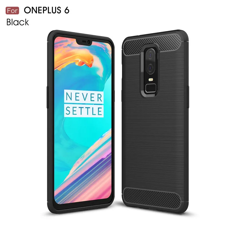 Best For Oneplus 6 1+6 Carbon Fiber TPU Soft Silicone Drawing Shockproof Full Protect Phone Case Cover Luxury Anti knock Armor Coque