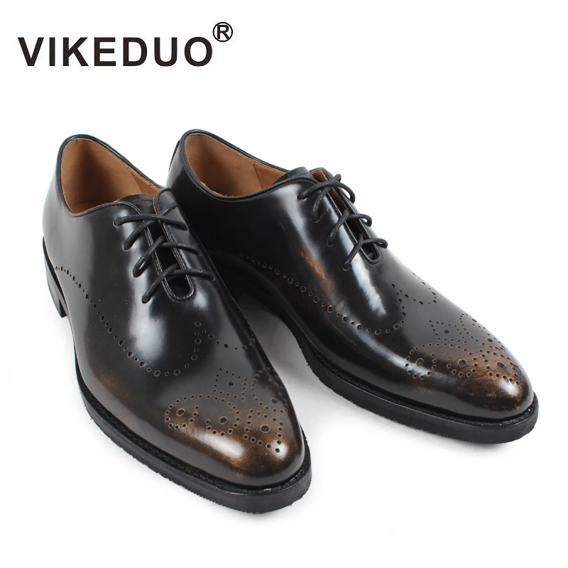 Мужские туфли оксфорды Vikeduo Новинка лета 2020 модные классические броги мужские из