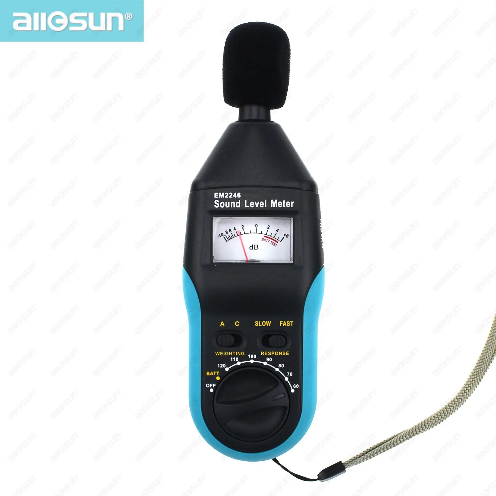 all sun EM2246 Modern analog sound level meter 50 to 126dB in 7 ranges