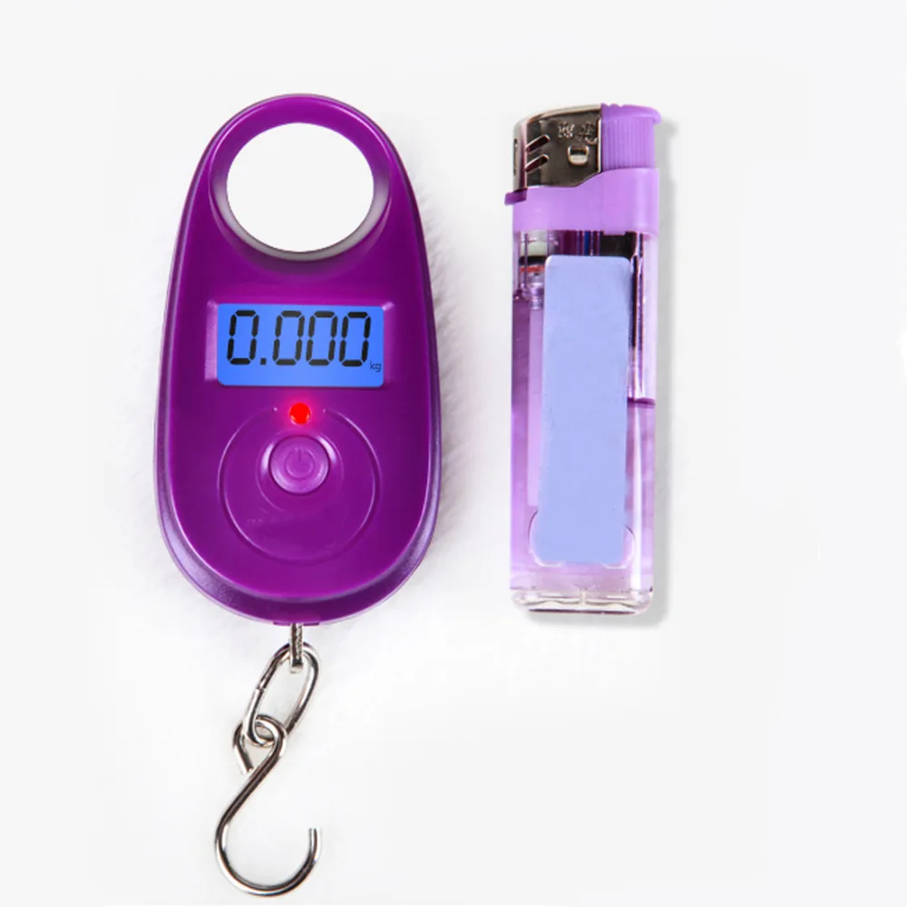 

Weighing Digital Scale 2017 High Quality 25KG Mini Purple Hook Hanging Luggage Fishing Pocket Portable LCD Display