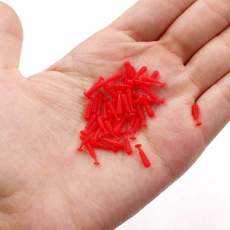 Mini Soft Lure 50pcs/lot Fishing Lure wobbler 10mm 7 Colors Easy Shiner Worm Carp Fishing silicone bait Isca Artificial