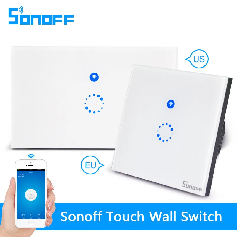 Sonoff touch Wi Fi настенный выключатель Беспроводной Пульт дистанционного Управления