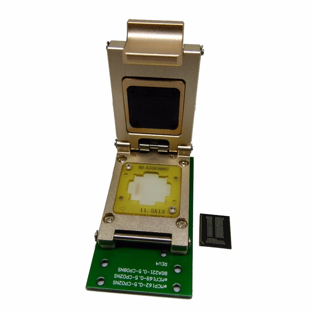 

eMCP221 Test Socket with SD interface Pogo Pin Nand flash reader For BGA 221,Apply to eMCP size 11.5x13mm Pitch 0.5mm Adapter