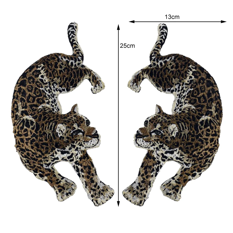 Нашивки с леопардом пришить одежду Вышивка Байкер Патч Аппликация «сделай сам» одежда футболка Женские Наклейки Скрапбукинг