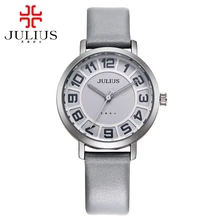 New women sports style fashion casual quartz good quality watch Female round charming leather wristwatches Luxury