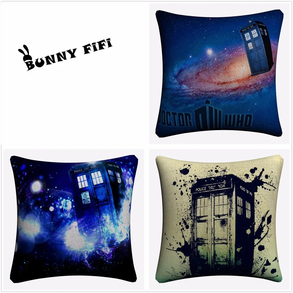Doctor Who Police Box художественное декоративное хлопковое белье Наволочка 45x45 см для