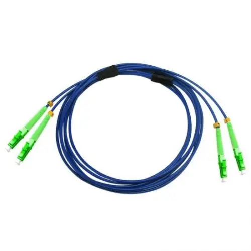 

100m LC APC to LC APC 9/125 OS2 Duplex Single-Mode Armored Fiber Patch Cable