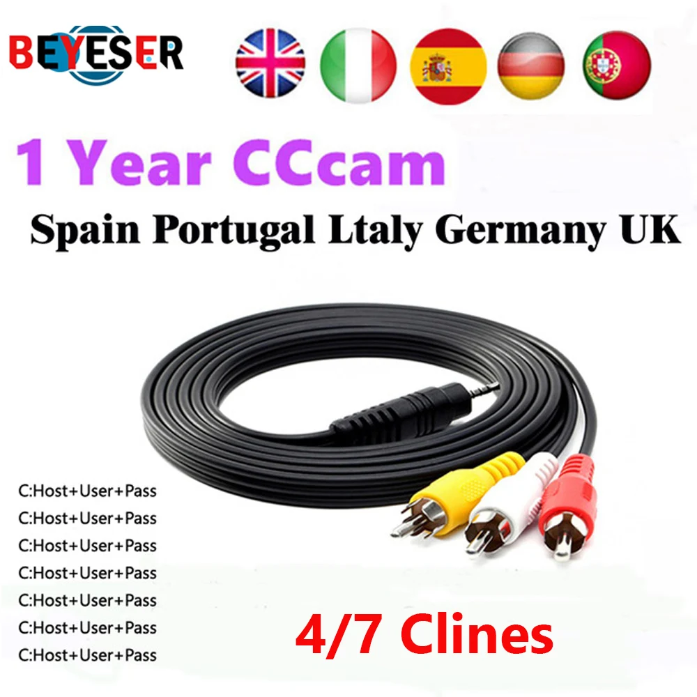 

HD cccam Cline for 1 year Europe Free Satellite ccam Account Share Sever Italy/Spain/French/Germany IKS 1year TV Paypal 7 Cable