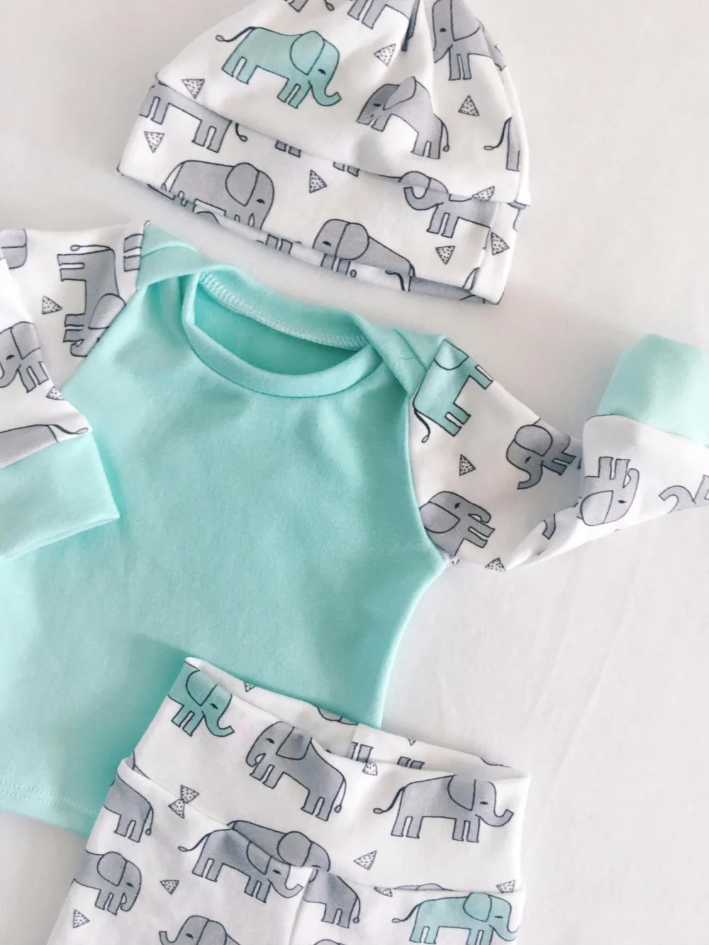 spesifikasi Gajah 2 Piece Bayi Lucu Anak Laki laki Pakaian Set Stuff Bayi Anak Laki laki Panjang Lengan Atasan TEE + Topi + celana Bayi Pakaian 1 Tahun