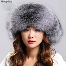 Woemn зимняя теплая меховая шапка из натурального Лисьего меха, шапка-бомбер из меха енота для России, женская шапка из натурального меха, шапка для улицы из натуральной кожи s