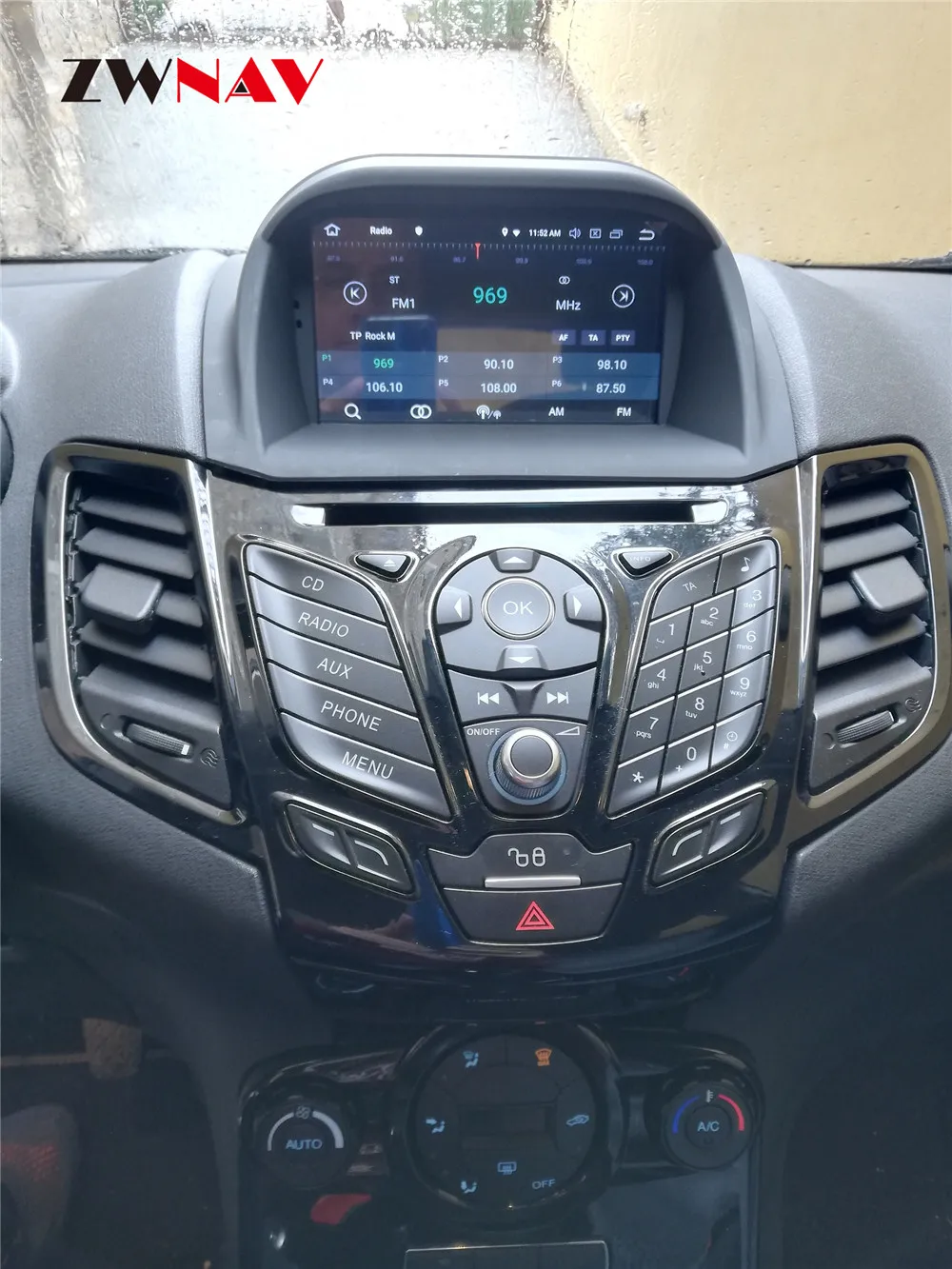 ZWNAV Android 9,0 Автомобильный DVD стерео для Ford Fiesta 2013 авто радио gps Навигация Аудио Видео Мультимедиа головное устройство