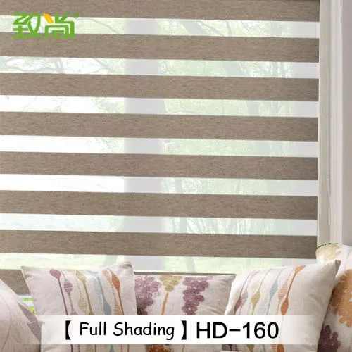 Корейский стиль Искусственный Лен роликовые оттенки полное затенение двойной слой рулонные шторы с зебровым принтом для гостиной душевой комнаты офиса - Цвет: HD160