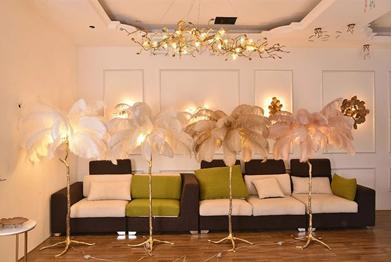 tripod feather lamp