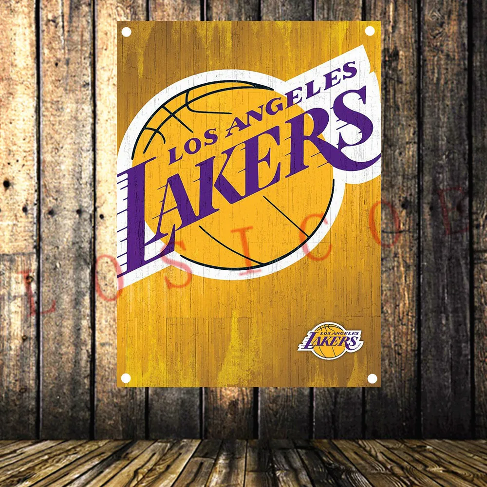 

Basketball NBA team team logo poster cloth painting shabby chic flag banner Wall Sticker tapestry Boy room home background decor