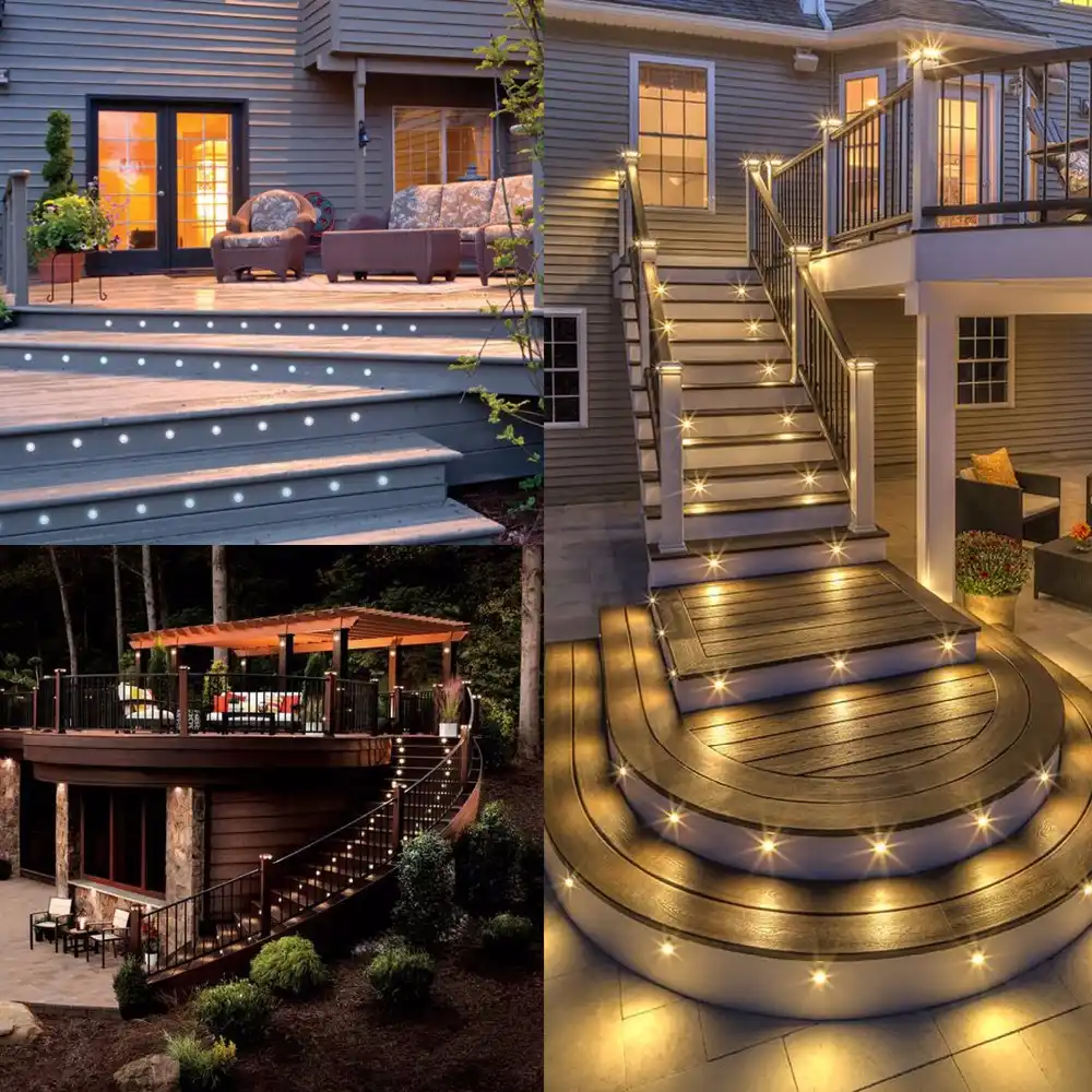 Porches Decks Decorative Outdoor Light Fixtures Recessed Wall